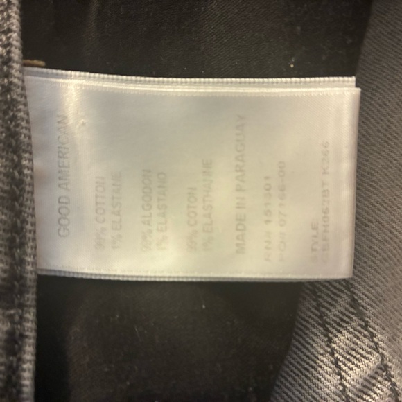 Good American Good Boy gray distressed high rise straight leg jeans Size 8/29 - Picture 8 of 10